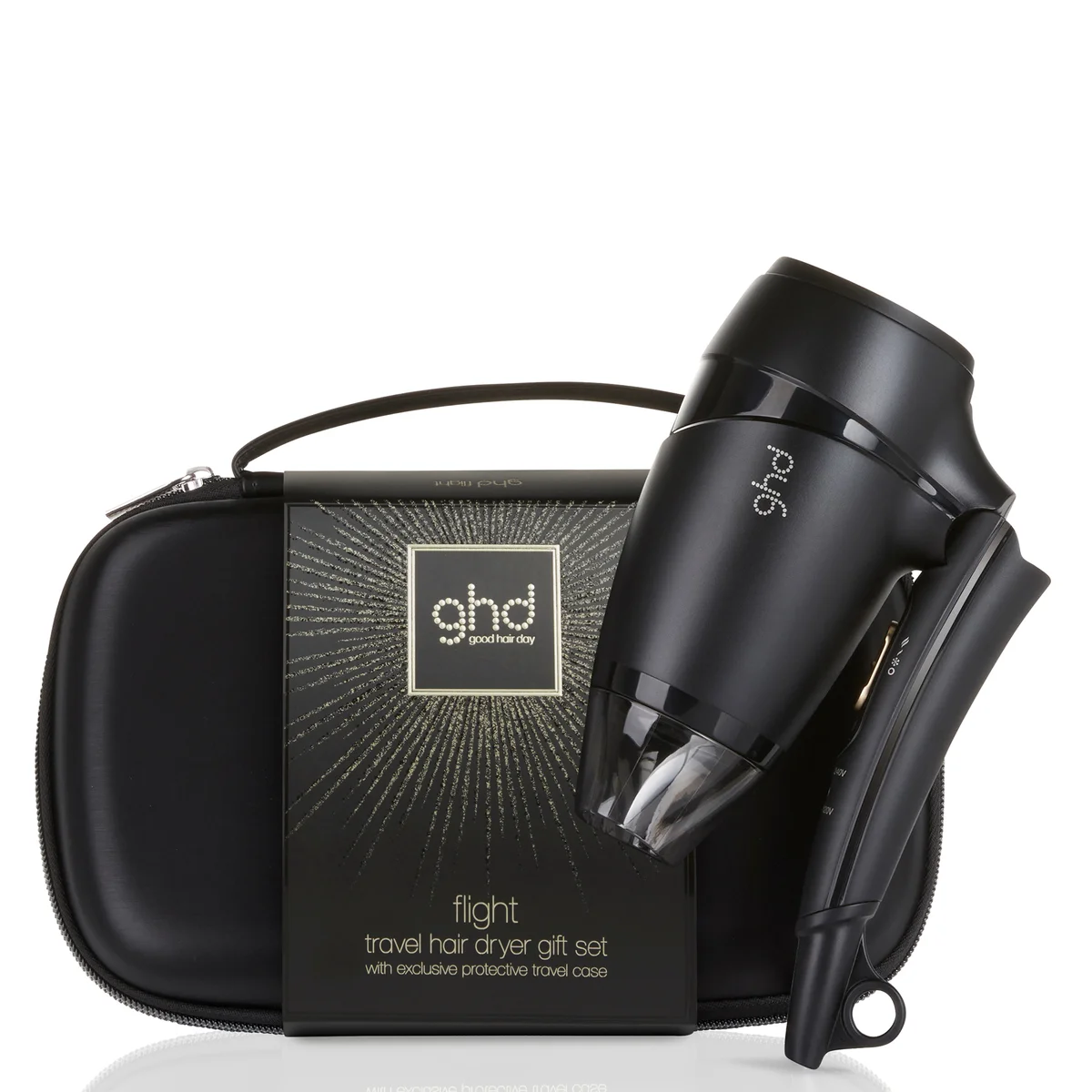 ghd Flight Travel Hair Dryer Gift Set LOOKFANTASTIC