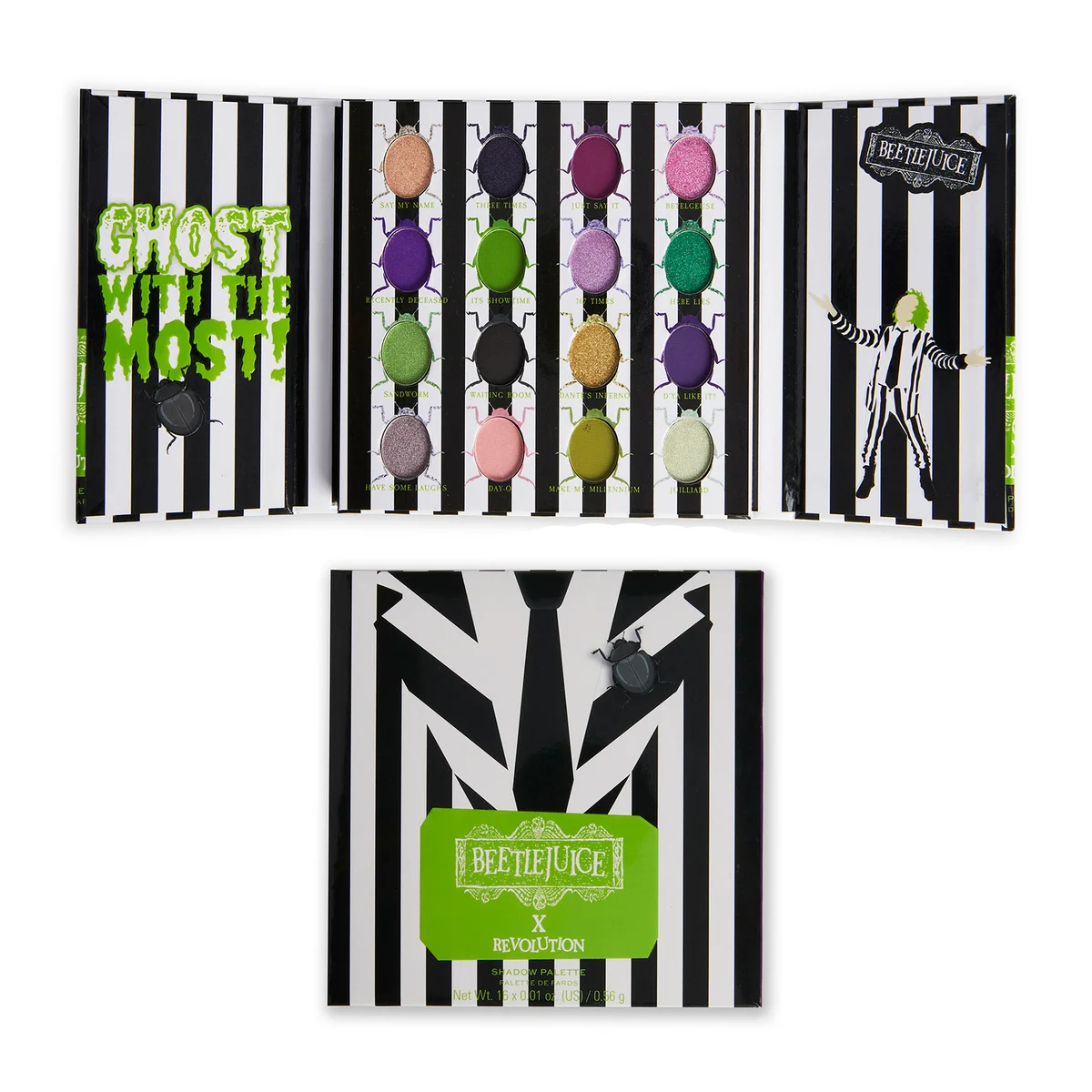 Makeup Revolution X Beetlejuice Its Showtime Shadow Palette