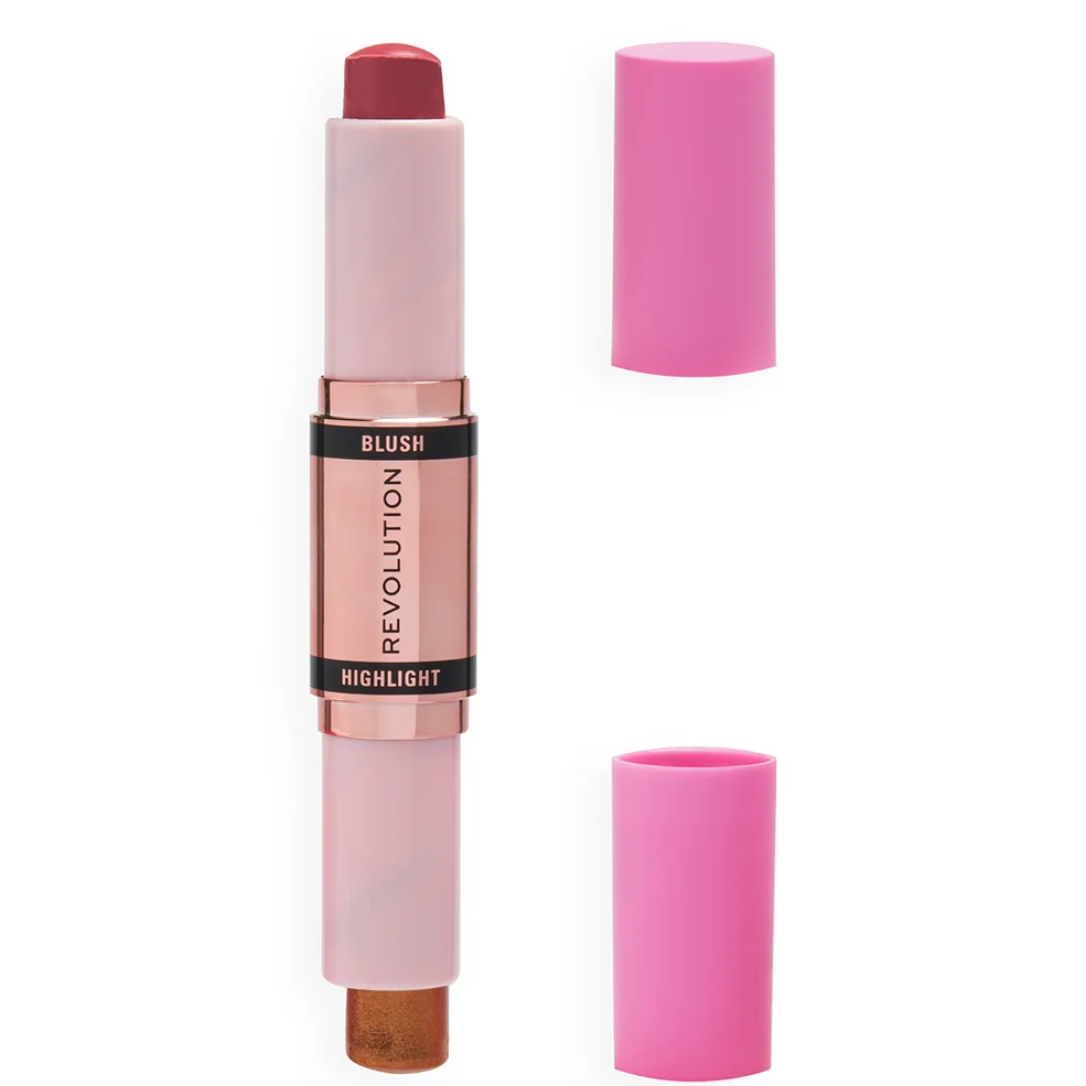 Makeup Revolution Blush & Highlight Stick - Flushing Pink Image 1