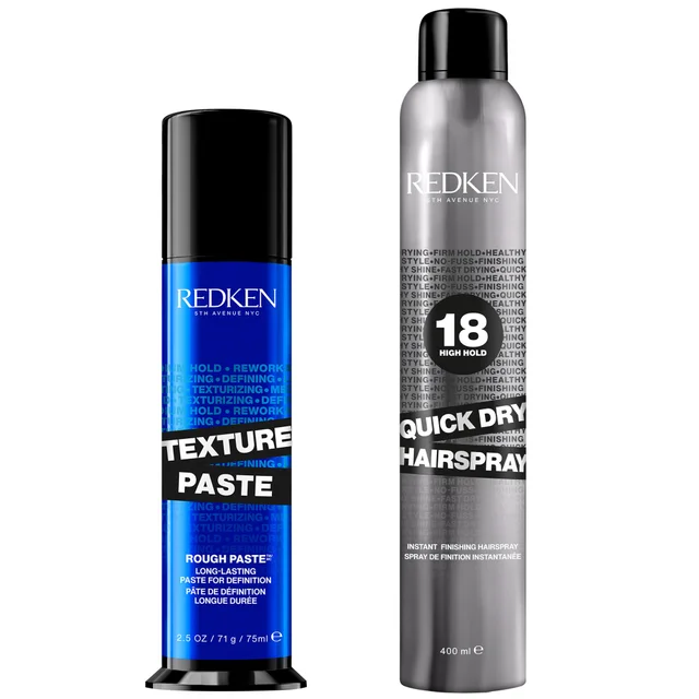 Redken Texture Paste 75ml and Quick Dry Hairspray 400ml Bundle