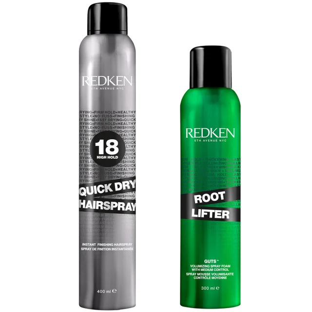 Redken Quick Dry Hairspray 400ml and Root Lifter 300ml