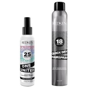 Redken One United 150ml and Quick Dry Hairspray 400ml Bundle - undefined undefined