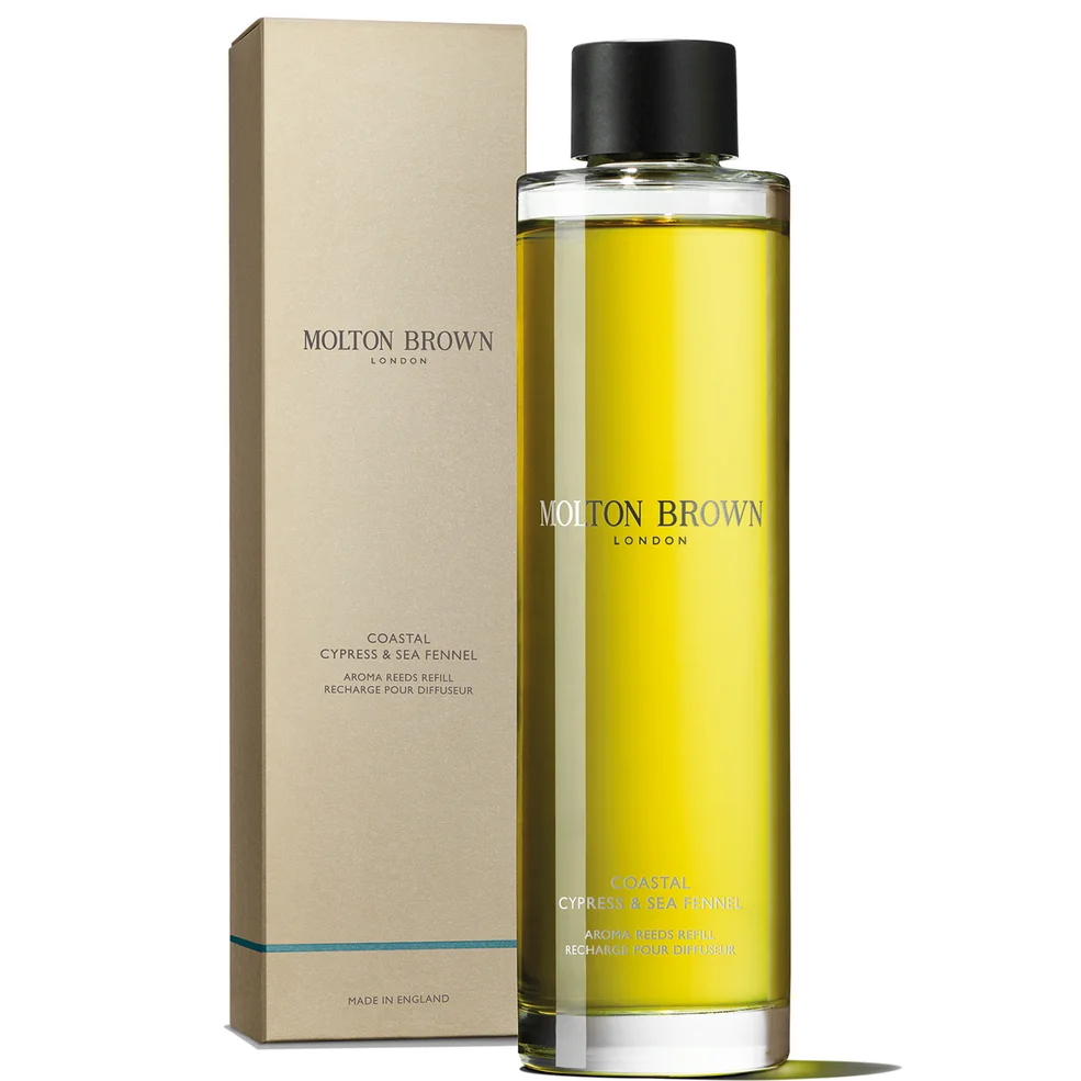 Molton Brown Coastal Cypress and Sea Fennel Aroma Reeds 150ml Refill Image 1