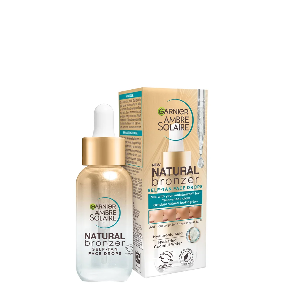 Garnier Ambre Solaire Natural Bronzer Self-Tan Face Drops 30ml Image 1