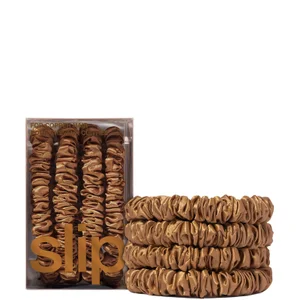 Slip Pure Silk Skinny Scrunchies - Copper - Colour Copper