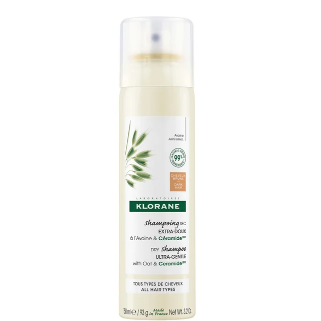 KLORANE Extra-Gentle Tinted Dry Shampoo with Oat and Ceramide LIKE for Brown to Dark Hair 150ml
