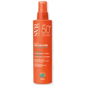 SVR SUN SECURE Face & Body SPF 50+ Ultra-Light Sun Spray for Hypersensitive Skin, Water-Resistant, Reef-Safe, All Ages, 200ml - undefined undefined