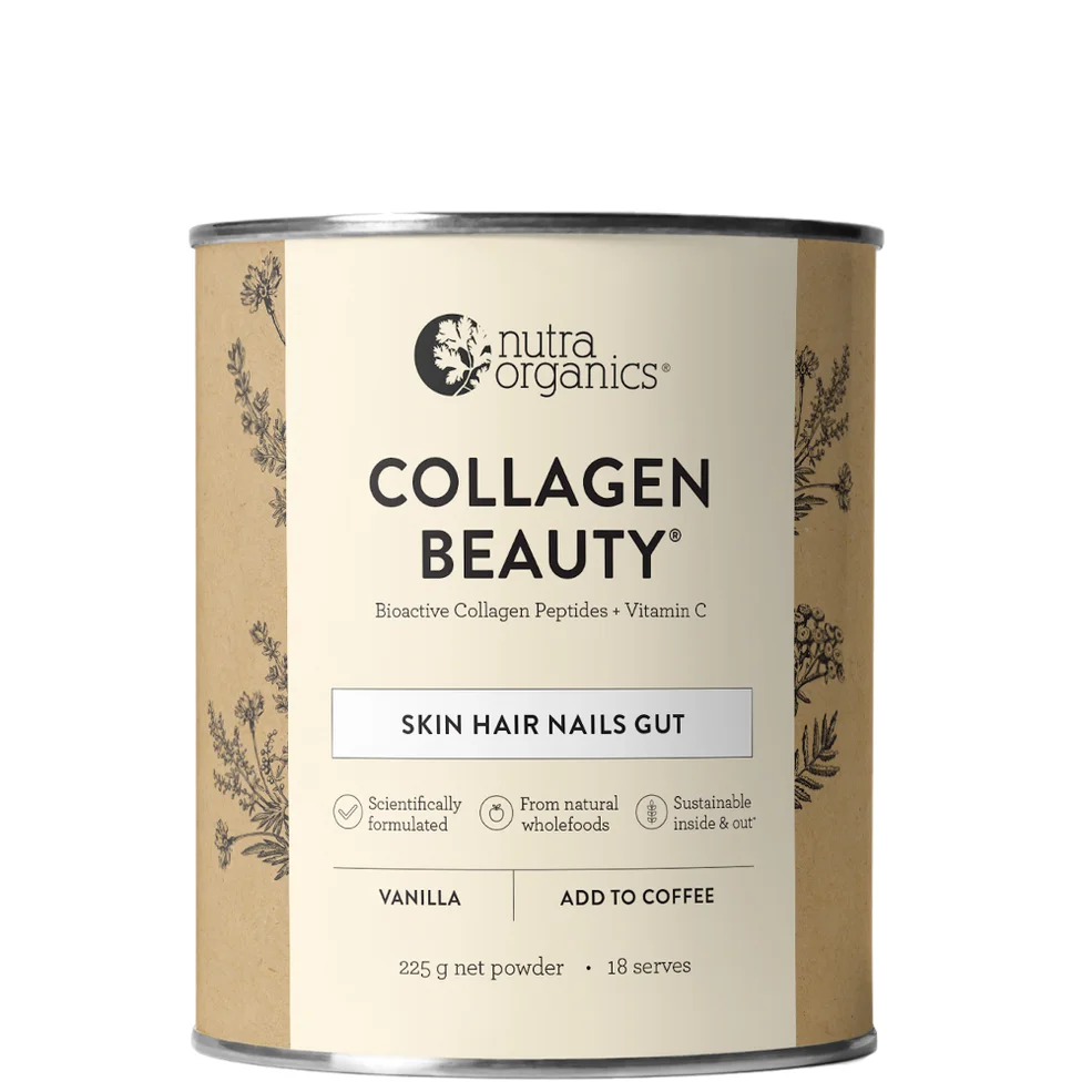 Nutra Organics Collagen Beauty Supplements - Vanilla 225g Image 1