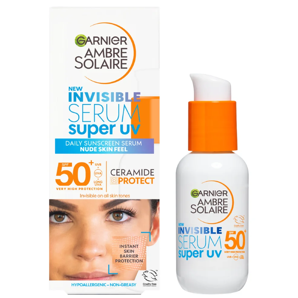 Garnier Ambre Solaire SPF 50+ Super UV Invisible Face Serum 30ml Image 1