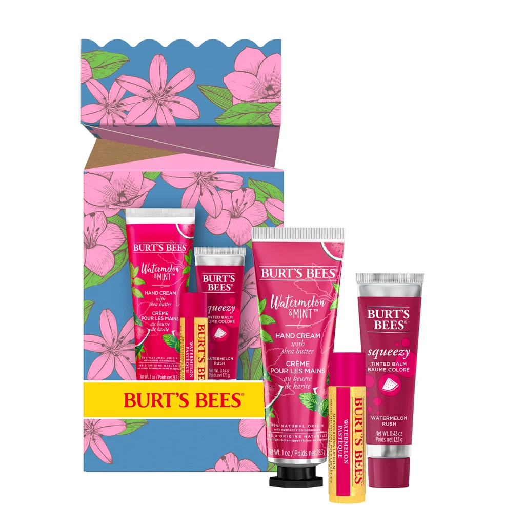 Burt's Bees You're One in a Melon Lip Balm and Hand Cream Gift Set Image 1