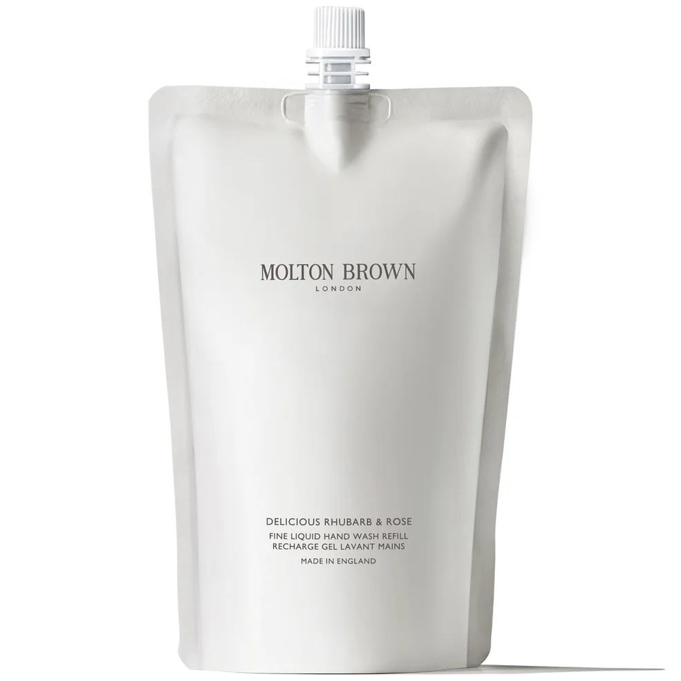 Molton Brown Delicious Rhubarb and Rose Fine Liquid Hand Wash Refill 400ml Image 1