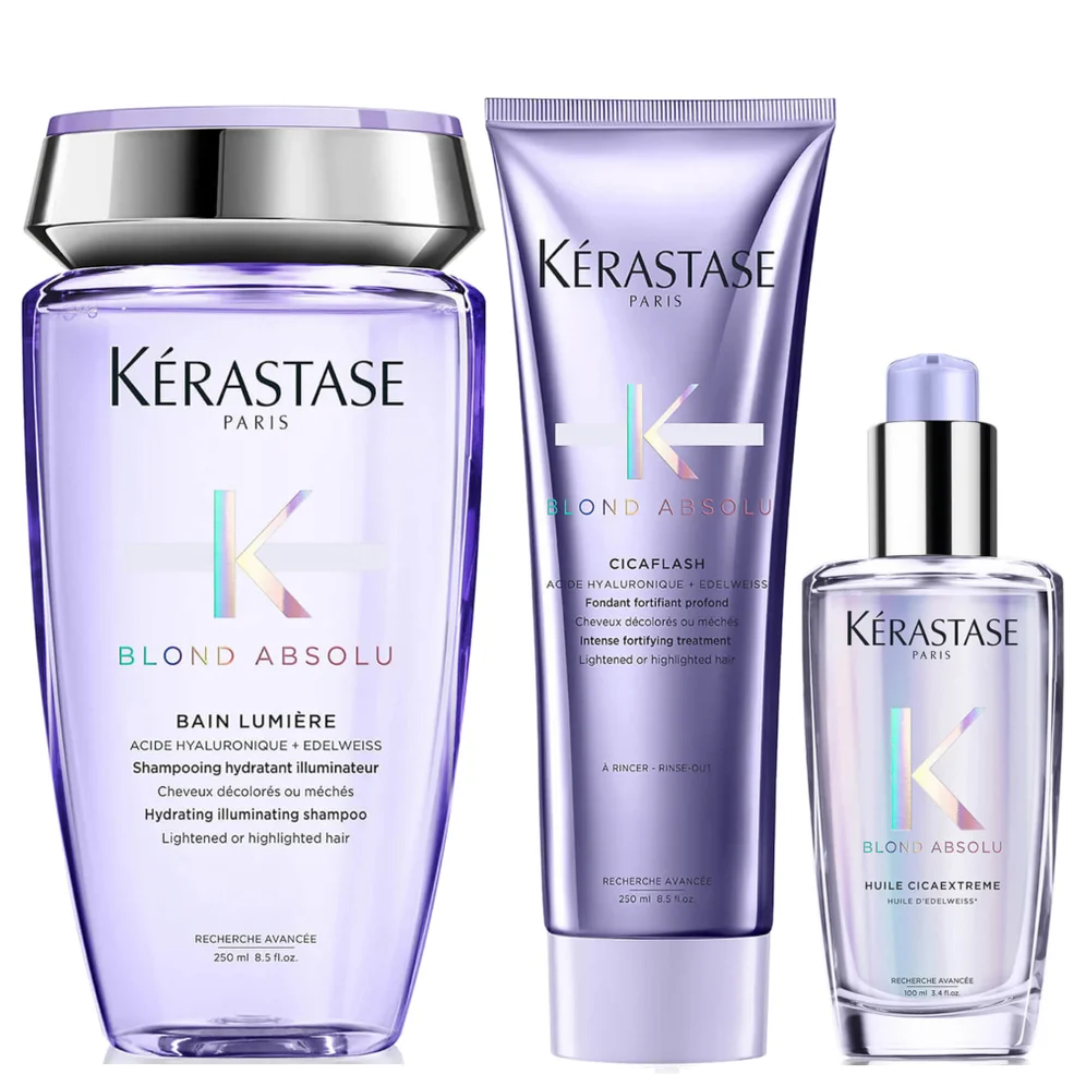 Kérastase Blond Absolu Shampoo, Conditioner and Oil Hair Routine for Lightened or Highlighted Hair Image 1