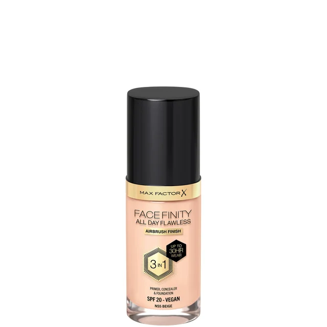 Max Factor Facefinity All Day Flawless 3 in 1 Vegan Foundation 30ml (Various Shades)
