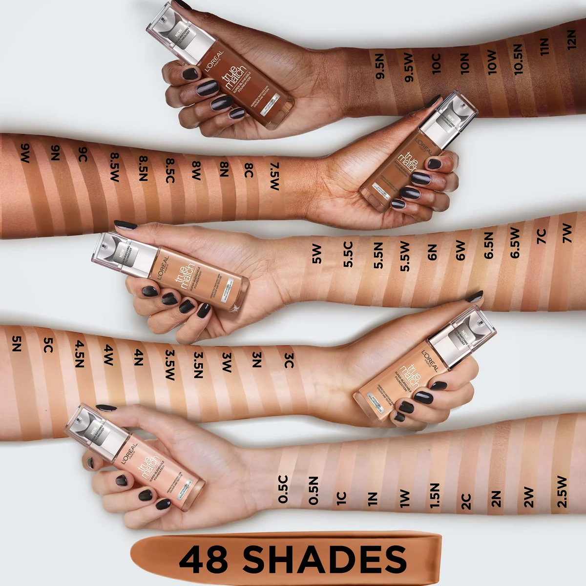 L'Oréal Paris True Match Liquid Foundation with SPF and Hyaluronic Acid 30ml (Various Shades) | LOOKFANTASTIC
