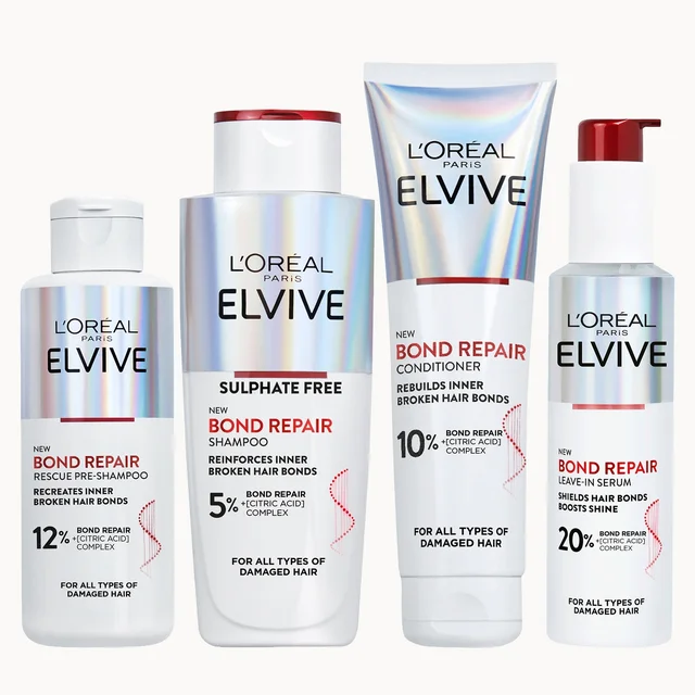 L'Oréal Paris Elvive Bond Repair Full Routine Bundle for Damaged Hair