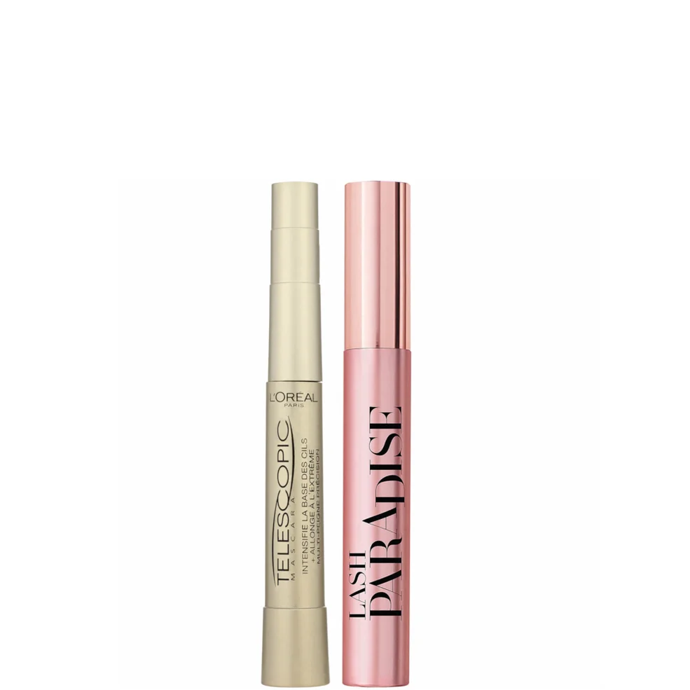 L'Oréal Paris Telescopic Mascara for More Length and Lash Paradise Volume Mascara Bundle Image 1