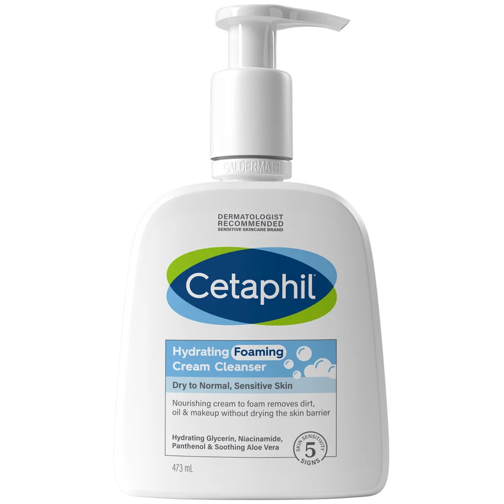 Cetaphil Hydrating Foaming Cream Cleanser Wash 473ml Image 1