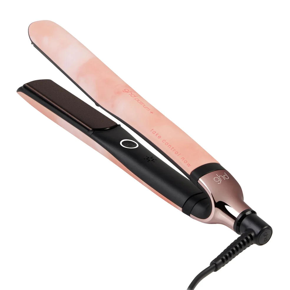 ghd Limited Edition Platinum+ Hair Straightener in Pink Peach Image 1