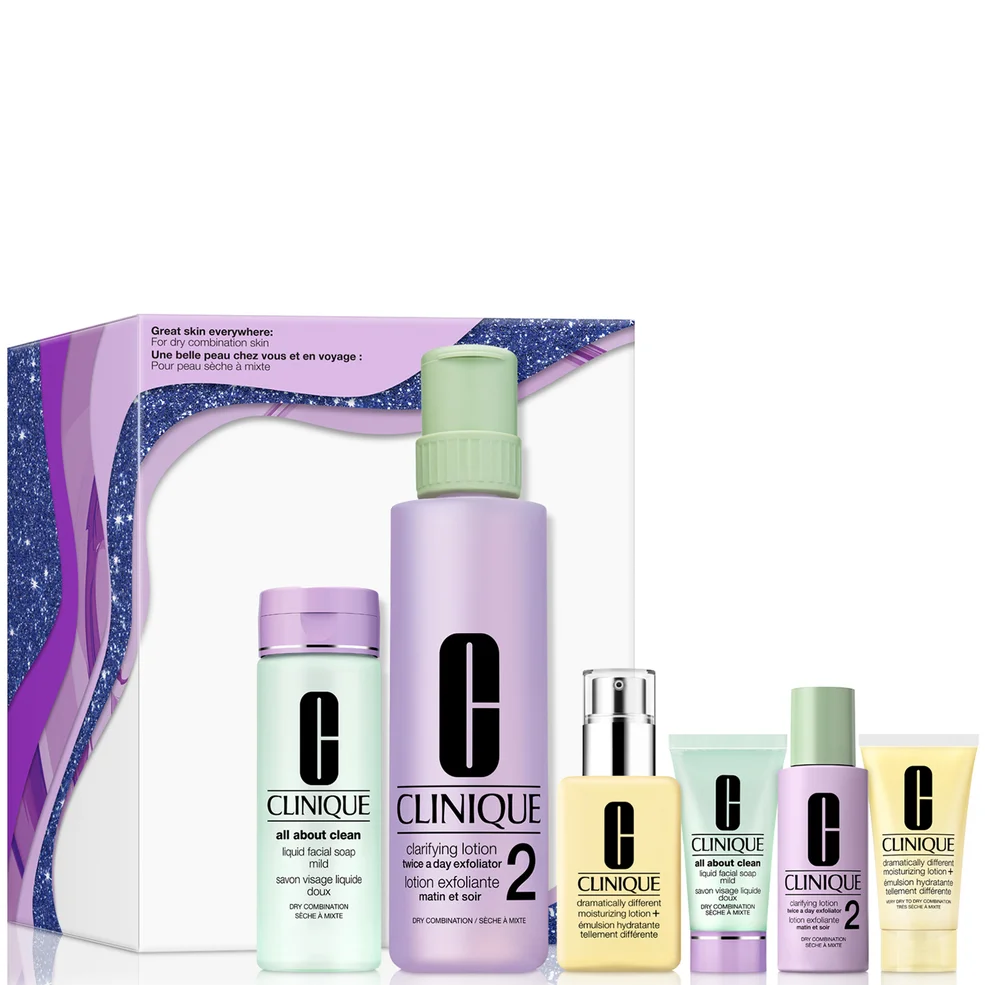 Clinique Great Skin Everywhere Skincare Gift Set for Dry Combination Skin (Worth £131.93) Image 1
