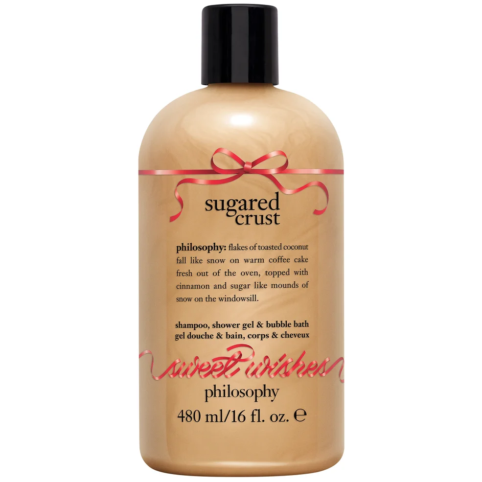 philosophy Christmas 2023 Sugared Crust Shower Gel and Bubble Bath 480ml Image 1
