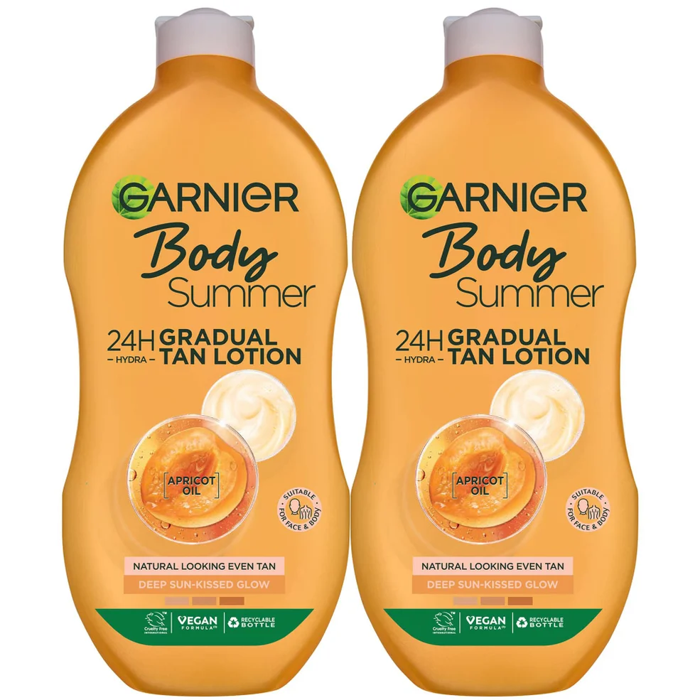 Garnier Summer Body Gradual Deep Tan Moisturiser Duo Image 1