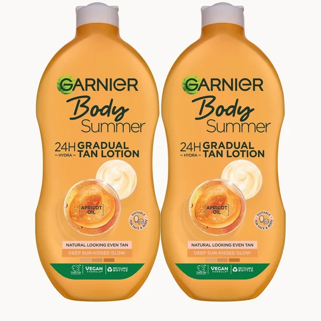 Garnier Summer Body Gradual Deep Tan Moisturiser Duo