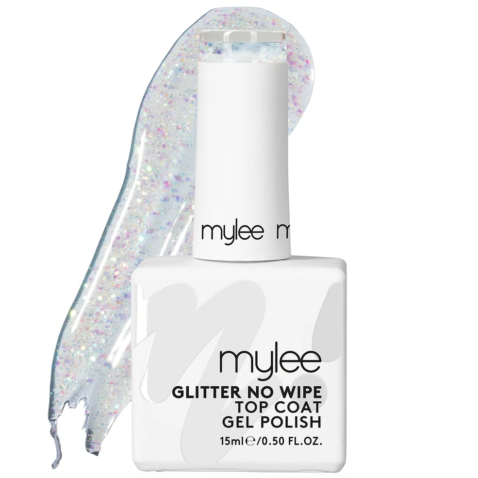 Mylee Gel Polish Glitter No Wipe Top Coat - 15ml Image 1