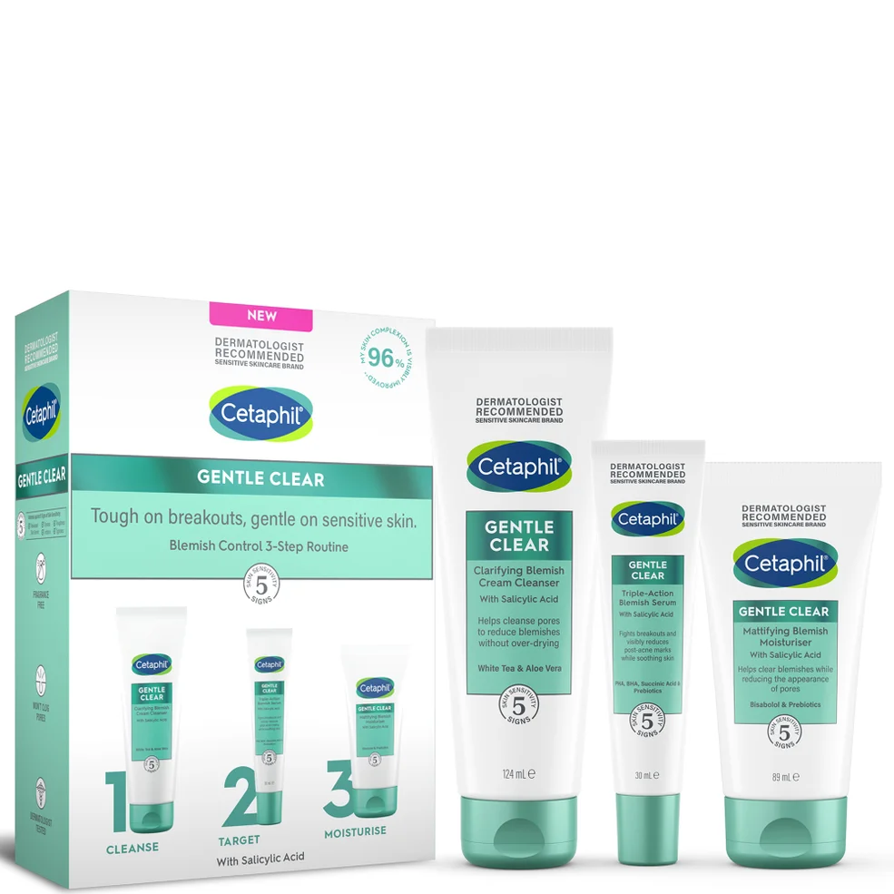 Cetaphil Gentle Clear Blemish Control 3-Step Routine Kit (Worth £46.50) Image 1