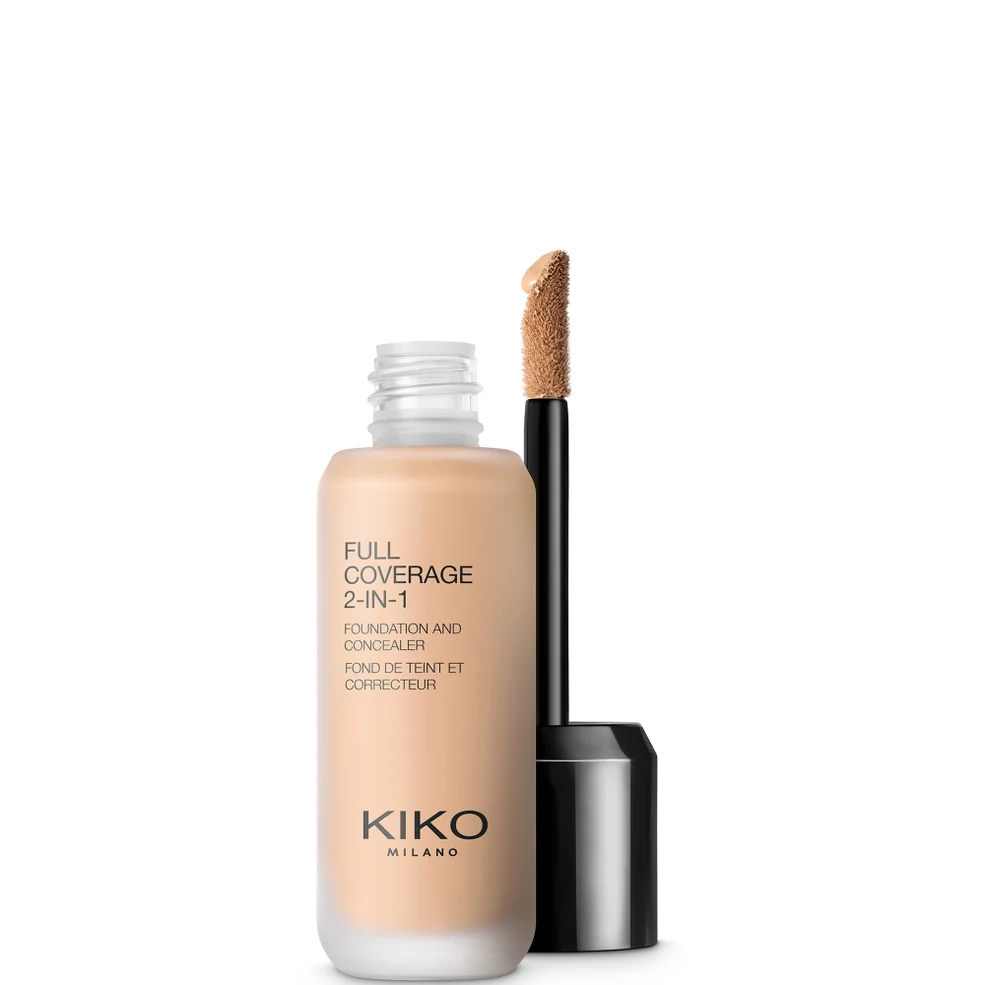 KIKO Milano Full Coverage 2-in-1 Foundation and Concealer 25ml - 30 Warm Beige Image 1