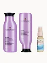 Pureology Hydrate Shampoo 266ml, Conditioner 266ml and Color Fanatic Spray Travel Size 30ml For Dry Hair Bundle