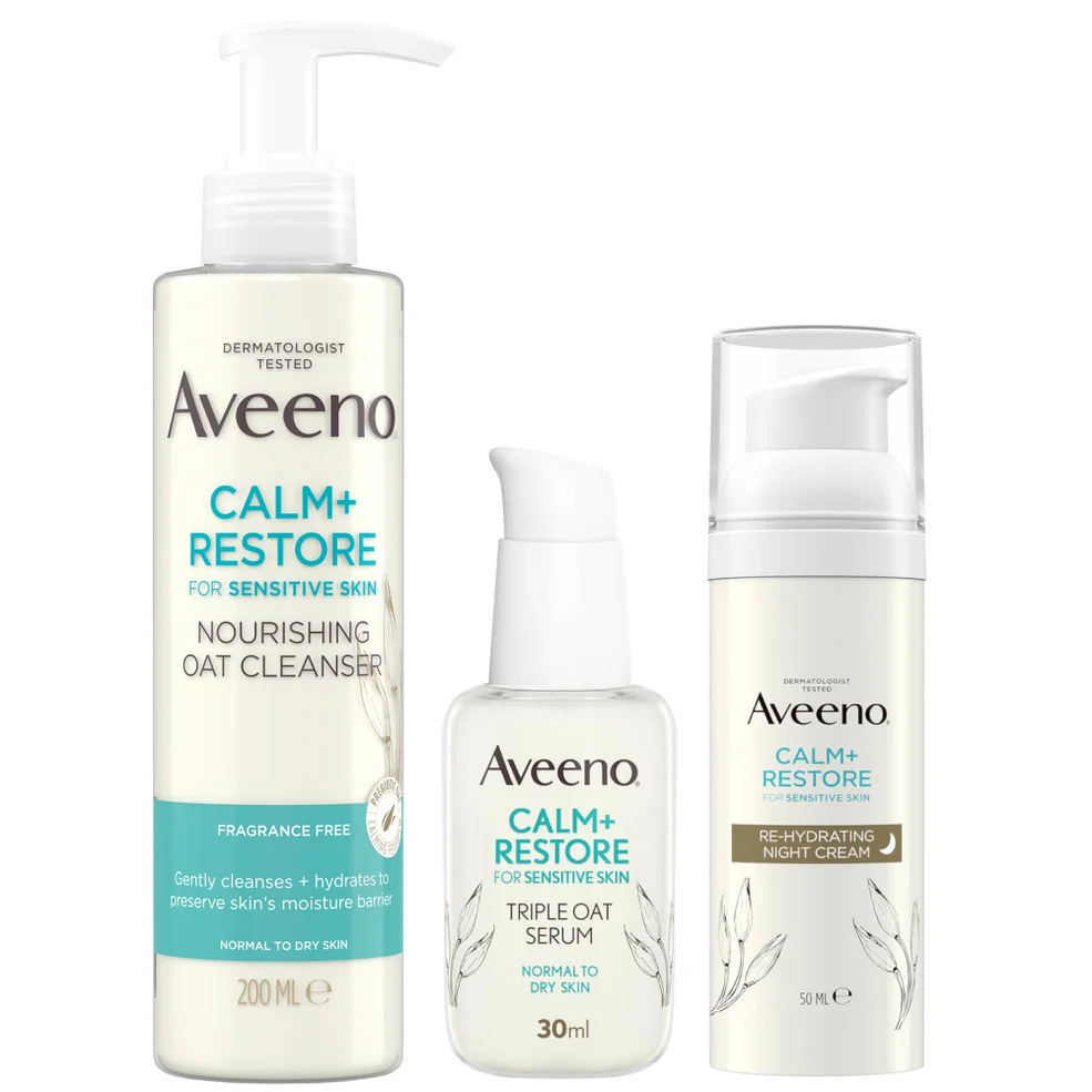 Aveeno Face Calm and Restore Night Nourish Routine (Worth £37.48) Image 1