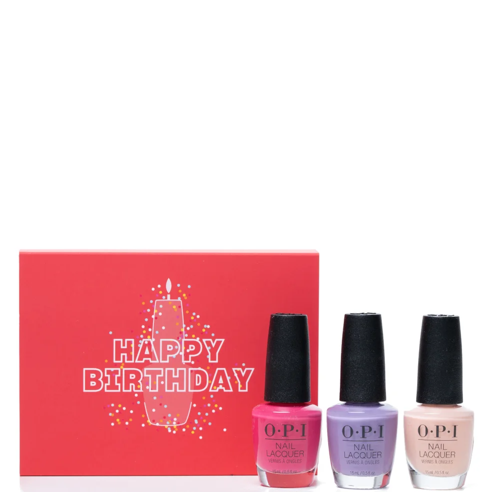 OPI Happy Birthday Gift Box Set 3 x 15ml (Worth £44.70) Image 1