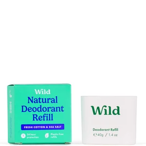 Wild Fresh Cotton and Sea Salt Deodorant Refill 40g - Option FRESH COTTON & SEA SALT