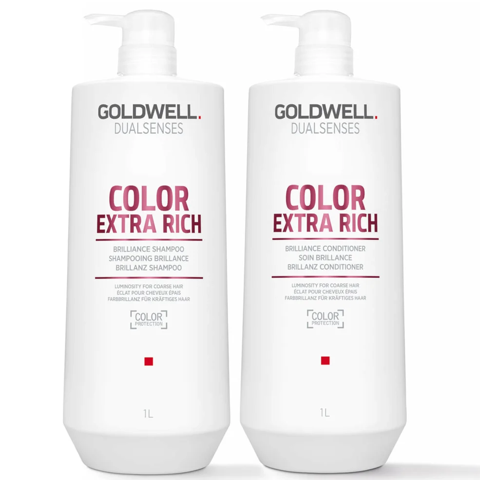 Goldwell Dualsenses Color Brilliance Extra Rich Shampoo and Conditioner 1L Duo (Worth £149) Image 1