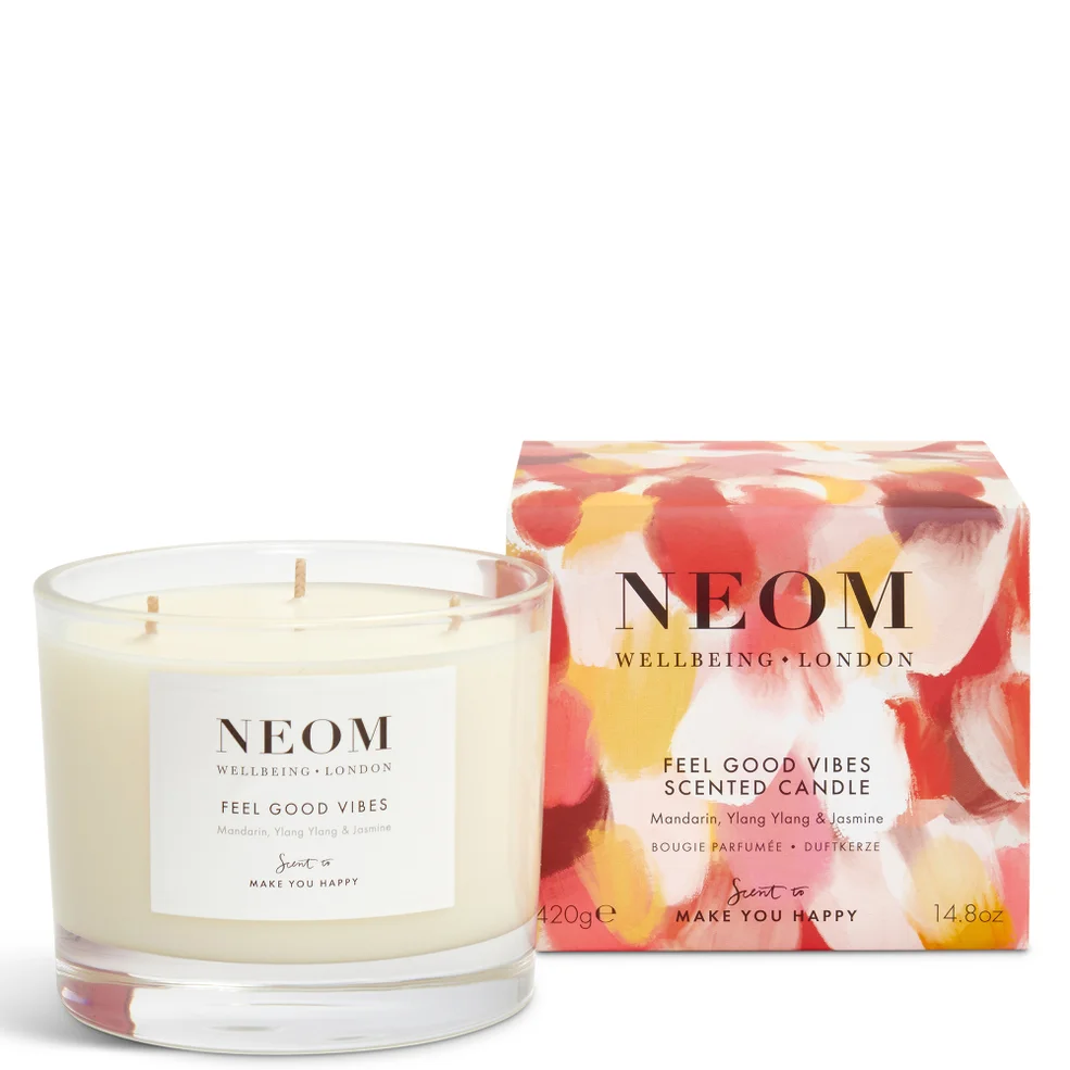NEOM Wellbeing Feel Good Vibes 3 Wick Candle 420g Image 1
