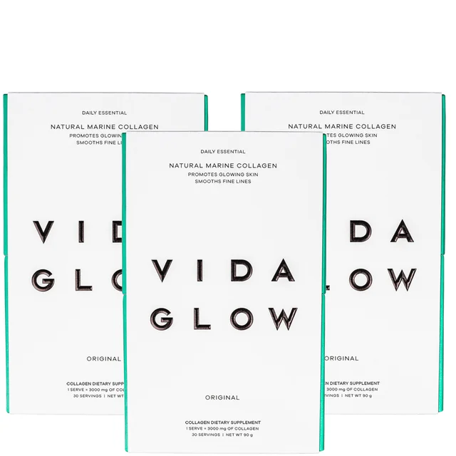 Vida Glow Natural Marine Collagen 3 Month Supply (Worth £117)