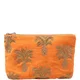 Elizabeth Scarlett Pineapple Velvet Everyday Pouch - Orange