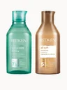 Redken Amino Mint Scalp Cleansing for Greasy Hair Shampoo and All Soft Hydrating Care Conditioner Bundle