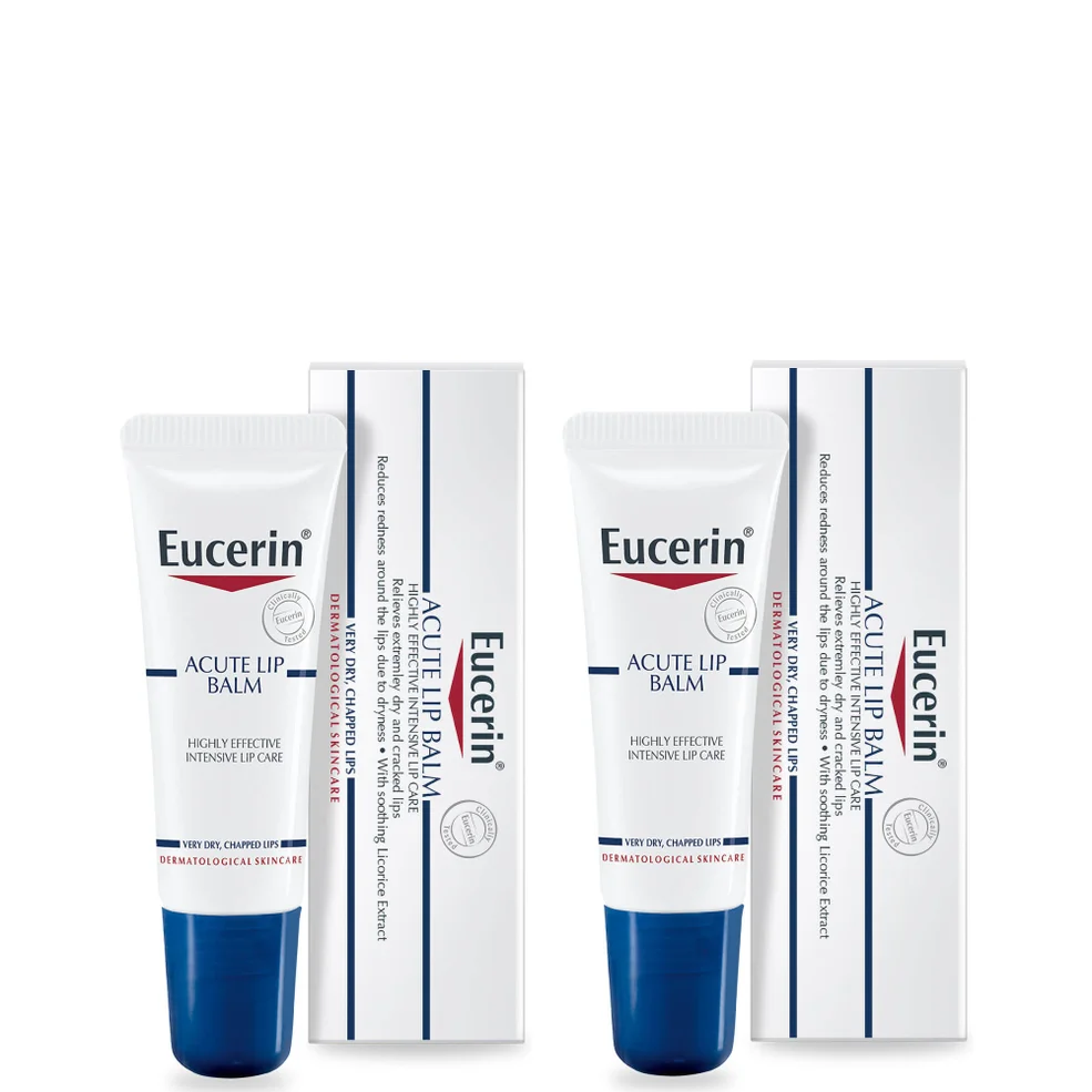 Eucerin Dry Skin Acute Lip Balm Duo 2 x 10ml Image 1