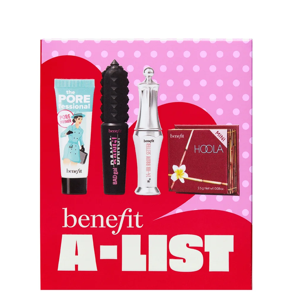 benefit A-List Full Glam Kit: Badgal Bang Mascara, Hoola Bronzer, Porefessional Primer and 24hr Brow Setter Set (Worth £63.90) Image 1