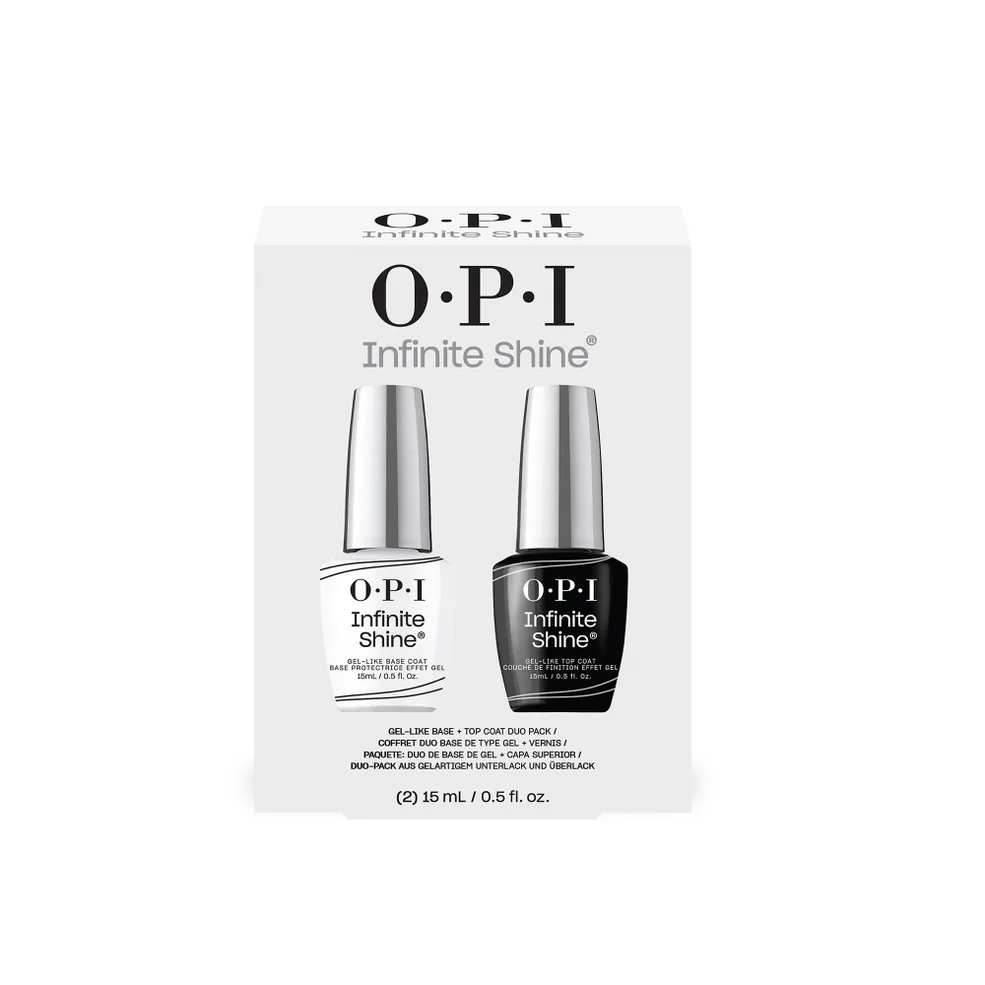 OPI Infinite Shine Long-Wear Gel-Like Base Coat and Top Coat Nail Polish Duo Pack 2 x 15ml Image 1