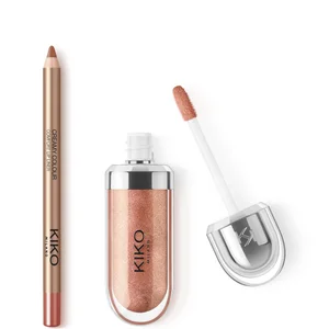 KIKO Milano 3D Hydra Lip Combo (Various Shades) - Option Golden Shimmer