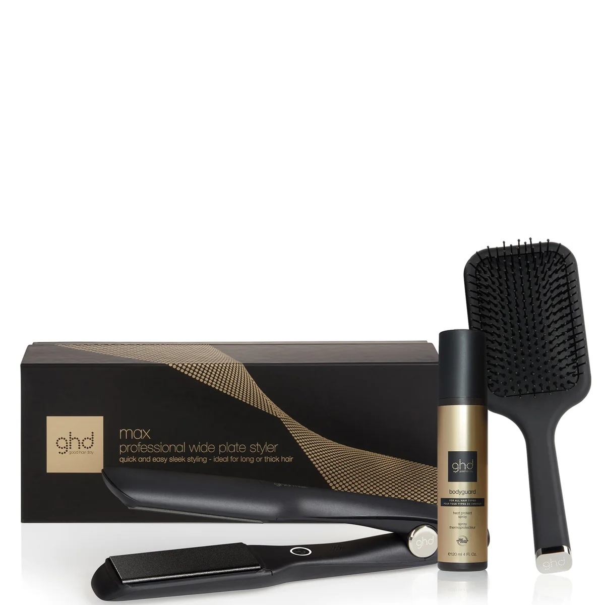 Thick Hair Ghd Best Hair Straightener Ghd Max Wide-Plate Hair Straightener And Styling Trio LOOKFANTASTIC