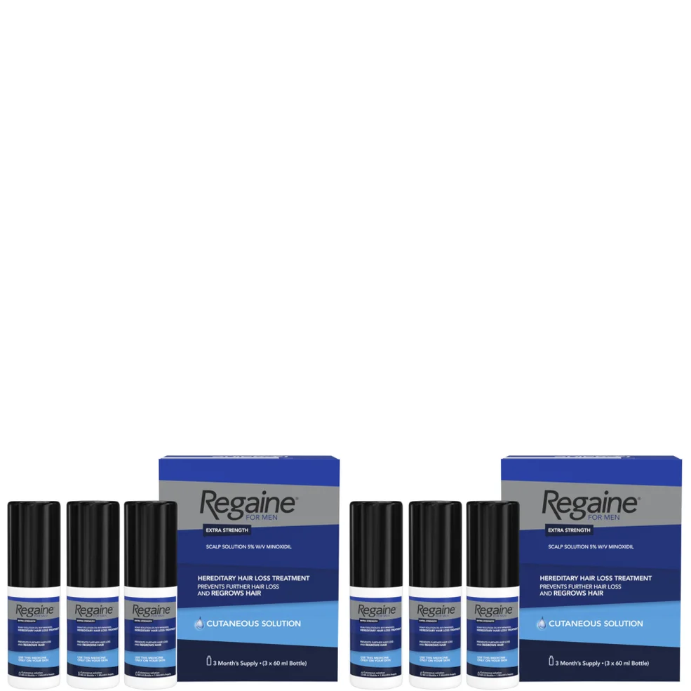 Regaine For Men Extra Strength Re-Growth Scalp Solution with 5% Minoxidil - 6 Month Supply Bundle Image 1