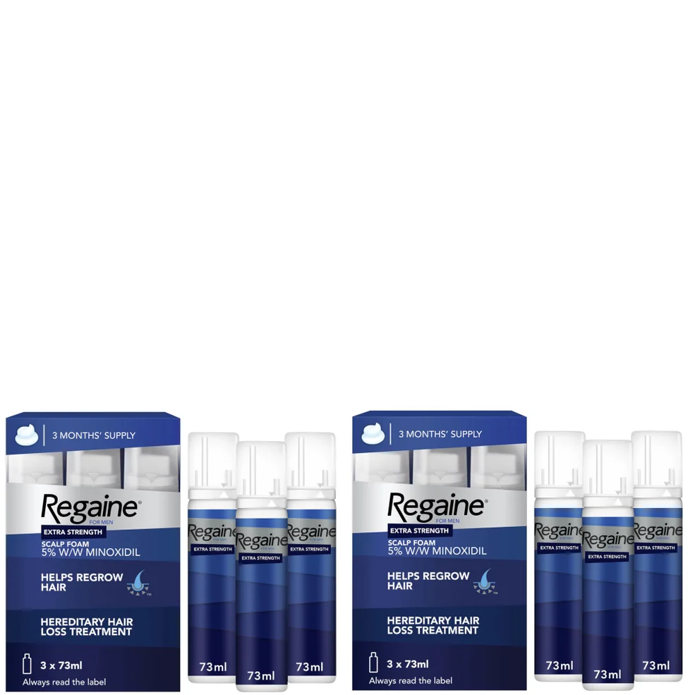 Regaine For Men Extra Strength Re-Growth Scalp Foam with 5% Minoxidil - 6 Month Supply Bundle Image 1