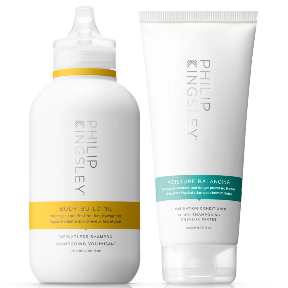 Philip Kingsley Body Building Shampoo 250ml and Moisture Balancing Conditioner 200ml Duo Image 1