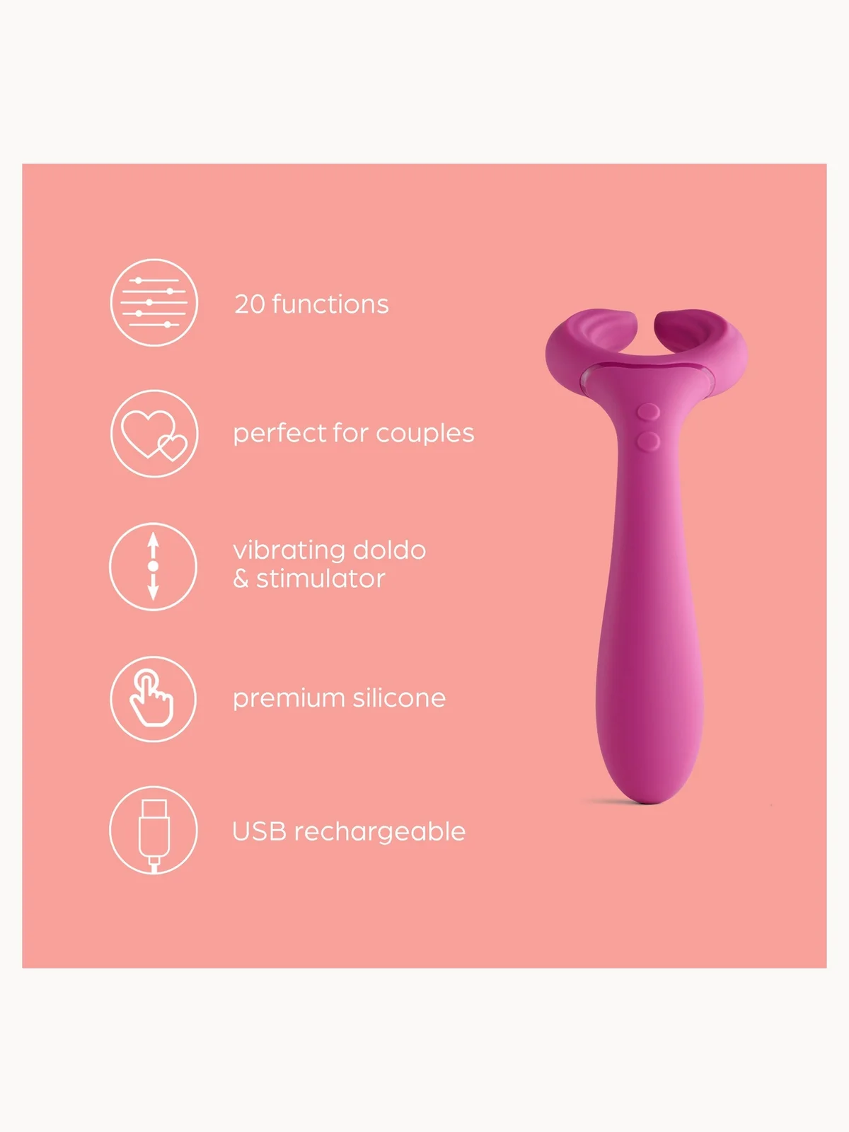 So Divine Duet Couples Vibrator | LOOKFANTASTIC So Divine Duet Couples Vibrator | LOOKFANTASTIC