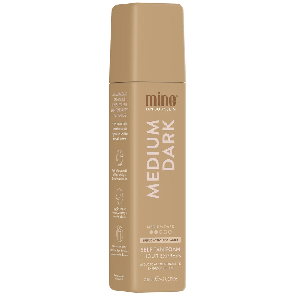MineTan Medium Dark Self Tan Mousse 200ml Image 1