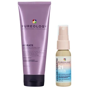 Pureology Hydrate Superfood Mask and Color Fanatic Spray Bundle for Dry Hair - undefined undefined