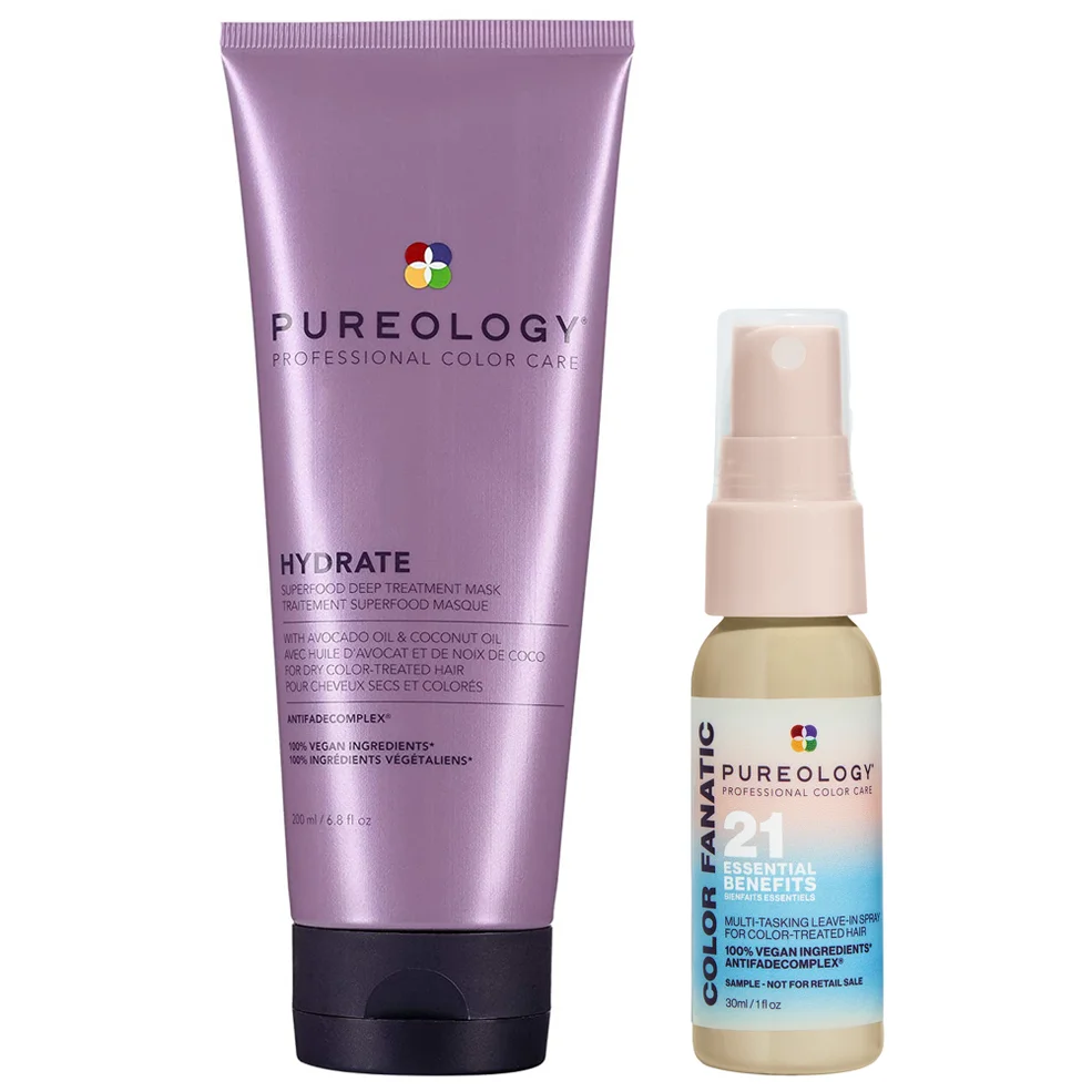 Pureology Hydrate Superfood Mask and Color Fanatic Spray Bundle for Dry Hair Image 1
